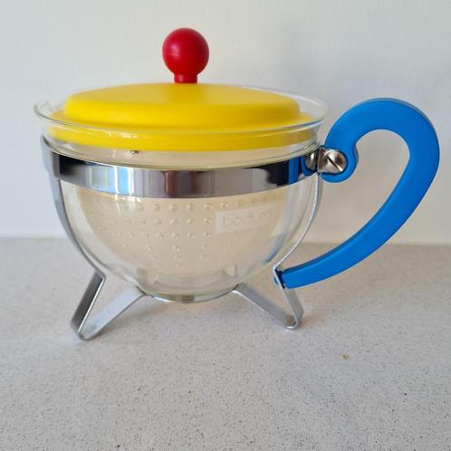 Vintage Bodum theepot Chambord Deens Memphis stijl, Huis en Inrichting, Keuken | Servies, Zo goed als nieuw, Overige typen, Overige stijlen