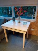Kleine eettafel whitewash, Huis en Inrichting, Tafels | Eettafels, Ophalen, Gebruikt, Rechthoekig, 50 tot 100 cm
