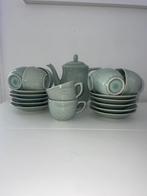 Koffieservies mintgroen met vissen, Ophalen, Zo goed als nieuw, Overige stijlen, Kop(pen) en/of Schotel(s)