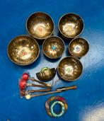 Klankschalen Nepal Set-7 Stuks met Accessoires en draagtas, Antiek en Kunst, Ophalen of Verzenden