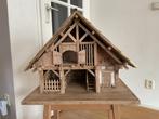 Unieke eiken Kerststal met Verlichting - Gedetailleerd, Ophalen of Verzenden, Nieuw
