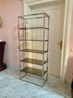 Vintage etagere chroom en rookglas, Huis en Inrichting, Woonaccessoires | Etagères, Ophalen, Gebruikt