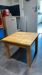 Massief houten salontafel, Huis en Inrichting, Tafels | Salontafels, Ophalen, Gebruikt, 50 tot 100 cm, Vierkant