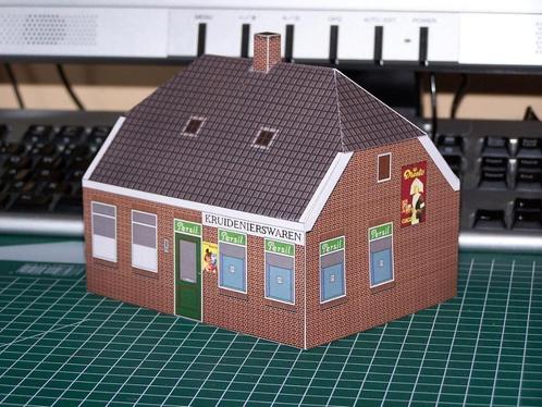 Dorpswinkel in 1:50 - papieren bouwplaat, Hobby en Vrije tijd, Modelbouw | Figuren en Diorama's, Nieuw, Diorama, 1:35 tot 1:50