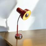 Vintage rood / oranje metalen tafellamp / desk lamp, Ophalen, Minder dan 50 cm