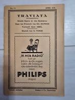 Traviata - Philips reclamefolder 1928, Ophalen of Verzenden, Gelezen, Ed. Duprez, G. Verdi, Folder