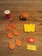 Houten fastfood set hamburger/kipnuggets/friet/patat/cola, Ophalen of Verzenden, Zo goed als nieuw, Hout, Speelkeuken-accessoire