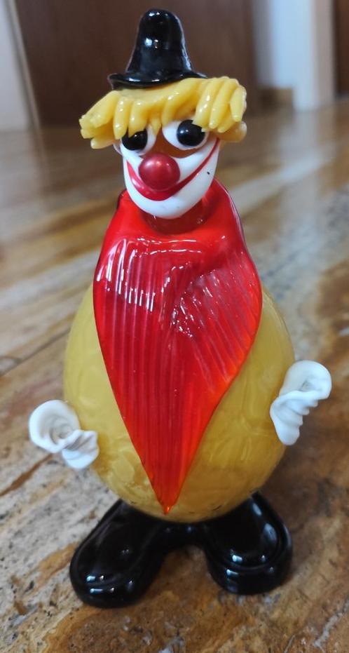 Mooi gekleurde clown glasblaaskunst Murano (1960), Antiek en Kunst, Antiek | Glas en Kristal, Ophalen of Verzenden