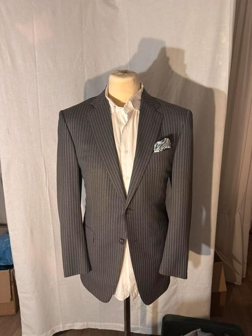 KOLBERT ZEGNA ANTRACIET MET FIJNE PINDTRIPE, Kleding | Heren, Kostuums en Colberts, Zo goed als nieuw, Maat 48/50 (M), Overige kleuren