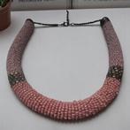 ketting roze goud, Sieraden, Tassen en Uiterlijk, Kettingen, Ophalen of Verzenden, Zo goed als nieuw, Roze, Overige materialen