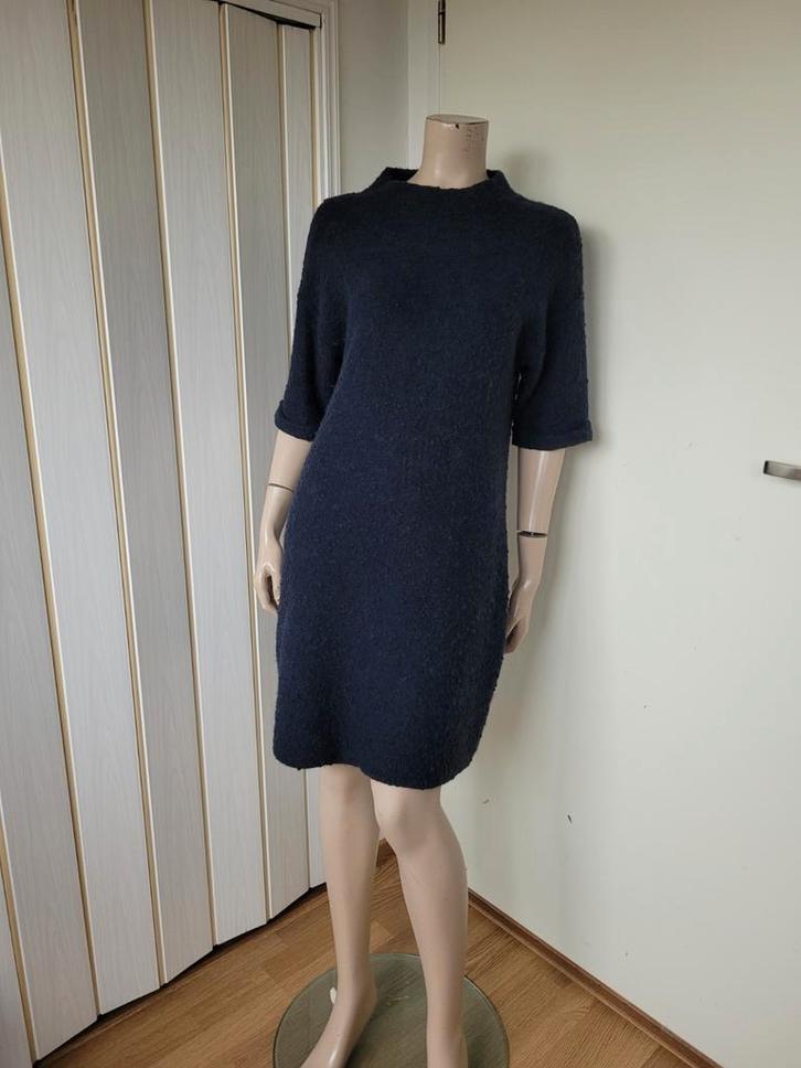 Purdey wol/katoen blend jurk donkerblauw maat M/38, Kleding | Dames, Jurken, Zo goed als nieuw, Maat 38/40 (M), Blauw, Boven de knie