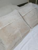 Set van 2 kussenhoezen met kant beige (ref 117), Ophalen of Verzenden, Hoeslaken of Sloop, Beige, Nieuw
