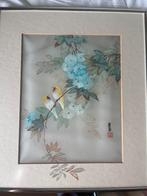 2 chinese geschilderde voorstellingen op zijde, Antiek en Kunst, Ophalen of Verzenden