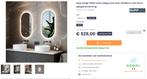 Ovale badkamerspiegel met led verlichting en anti condens!!, Huis en Inrichting, Badkamer | Badkamermeubels, Spiegelkast, Nieuw