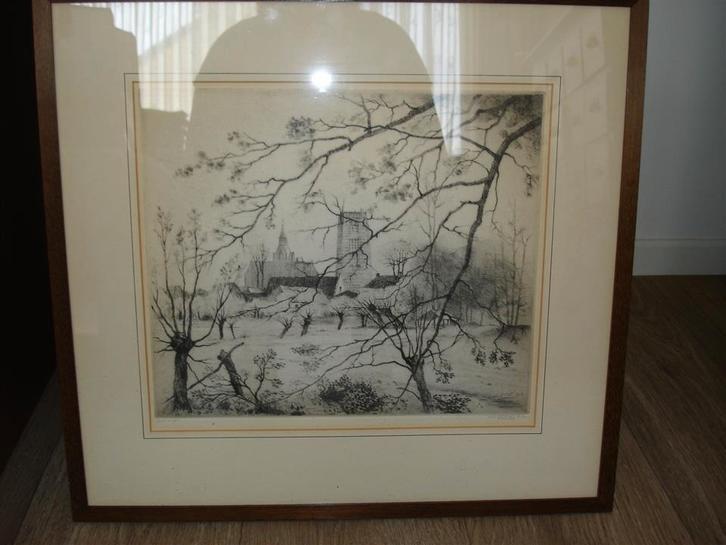 * Originele ets van Hendrik de Laat (postume druk) *, Antiek en Kunst, Kunst | Etsen en Gravures, Verzenden