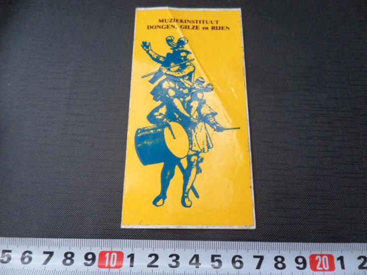 sticker muziekinstituut dongen gilze en rijen, Verzamelen, Stickers, Zo goed als nieuw, Ophalen