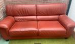 Bankstel echt leder, Huis en Inrichting, Banken | Bankstellen, Ophalen, Zo goed als nieuw, 75 tot 100 cm