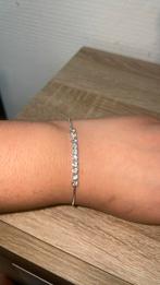 Zilveren tennisarmband Lucardi kristal, Sieraden, Tassen en Uiterlijk, Armbanden, Met edelsteen, Ophalen of Verzenden, Zo goed als nieuw