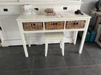 Make-up tafel + kruk + hemnes spiegel, Ophalen, 50 tot 100 cm, Zo goed als nieuw, Minder dan 100 cm