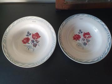 2 California soep/ diepe borden uit de jaren 70 beschikbaar voor biedingen