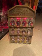 Coca Cola Lichtbak display met 12 Luxe Glazen - Zeldzaam!, Verzamelen, Ophalen, Zo goed als nieuw, Lichtbak of (neon) lamp