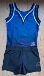 Gympakje maat 122-128, Blauw, Zo goed als nieuw, Turnpak(je), Kindermaat 122 t/m 140