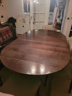 Te koop: ovale /ronde tafel. Kersenhout., Huis en Inrichting, Tafels | Eettafels, Gebruikt, Ophalen of Verzenden, Vijf personen of meer