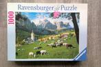 no 2695 - ravensburger puzzel 1000 st ( grazende schapen ), Ophalen of Verzenden, 500 t/m 1500 stukjes, Legpuzzel, Zo goed als nieuw
