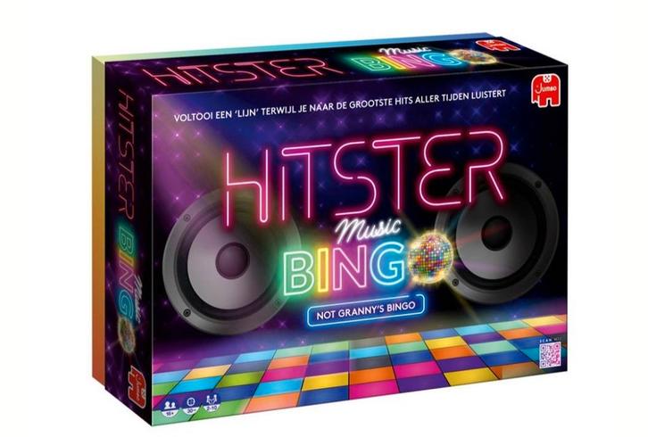 Hitster Bingo - Muziek Bingo Spel, Hobby en Vrije tijd, Gezelschapsspellen | Bordspellen, Zo goed als nieuw, Drie of vier spelers