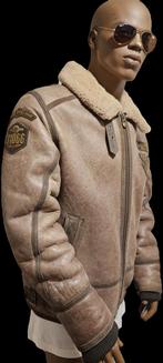 PME Legend 100% shearling sheepskin leren lammycoat jas (XL), Kleding | Heren, Jassen | Winter, Gedragen, Ophalen of Verzenden