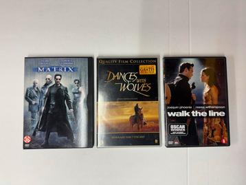 DVD Collectie: The Matrix, Dances with Wolves, Walk the Line beschikbaar voor biedingen