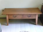 Kersenhouten salontafel met 2 doorschuiflades (L130xB60xH45), Ophalen, Gebruikt, 100 tot 150 cm, 50 tot 100 cm
