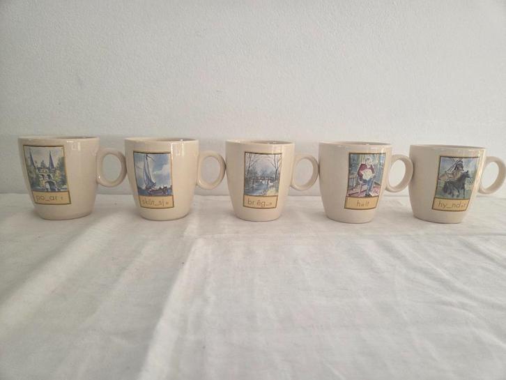 Friesland supermarktactie C1000 C-1000 5x mok beker, Verzamelen, Supermarktacties, C1000, Ophalen of Verzenden