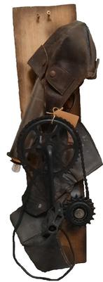 Fietskettinglamp, Ophalen of Verzenden, Metaal, Industrieel, 50 tot 75 cm