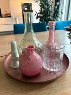 Dienblad met siervaasjes, Ophalen, Zo goed als nieuw, Rond, Overige materialen