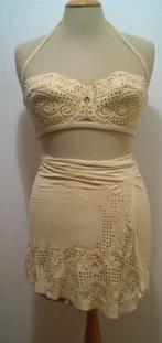 Festival suede look (strand) setje van rok met top! 38, Kleding | Dames, Rokken, Maat 38/40 (M), Verzenden, Beige, Zo goed als nieuw