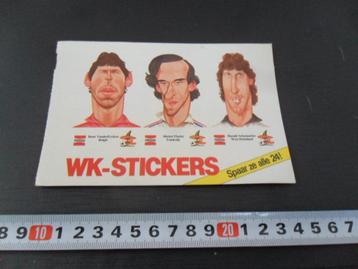 sticker voetbal WK 1986 set strip platini schumacher vandere beschikbaar voor biedingen