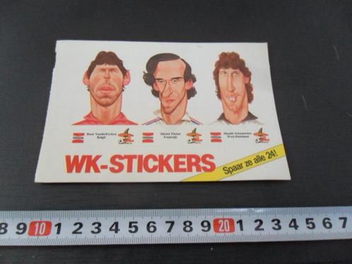 sticker voetbal WK 1986 set strip platini schumacher vandere, Verzamelen, Stickers, Zo goed als nieuw, Bedrijf of Vereniging, Ophalen