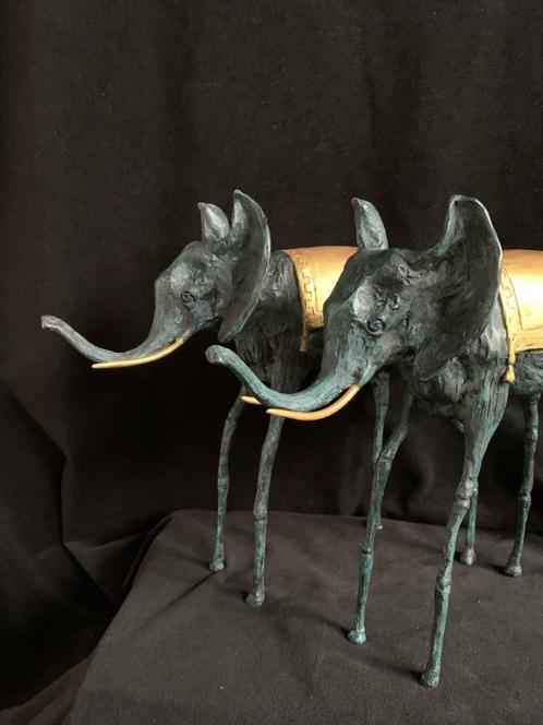 Olifant / Olifanten , Deli , brons/bronzen, Antiek en Kunst, Kunst | Beelden en Houtsnijwerken, Ophalen of Verzenden