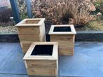 Robuuste plantenbak set  van vlonderplanken, Minder dan 60 cm, Vierkant, Nieuw, Ophalen of Verzenden
