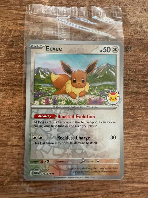 Eevee 074/131 Sealed - Pokémon Day 2025, Hobby en Vrije tijd, Verzamelkaartspellen | Pokémon, Nieuw, Losse kaart, Ophalen of Verzenden