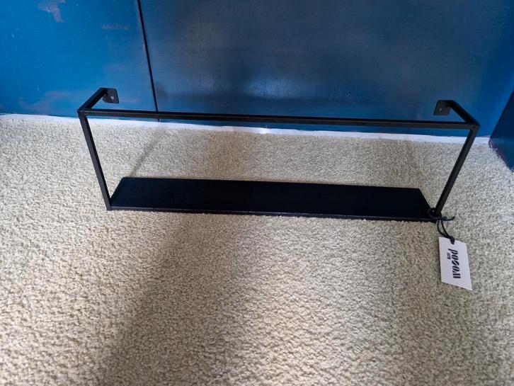 Woood mat zwarte wandplank, Huis en Inrichting, Woonaccessoires | Wandplanken en Boekenplanken, Nieuw, Ophalen