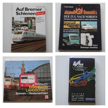 4 boeken over spoorwegen in Noord-Duitsland Bremen / Hamburg beschikbaar voor biedingen