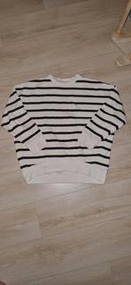 Oversized sweater/sweatshirt creme/zwarte strepen mt S NIEUW, Ophalen of Verzenden, Nieuw, Maat 36 (S)