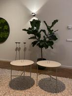 K’Willem in huis 2 metalen bijzettafels - prijs per stuk, Huis en Inrichting, Tafels | Bijzettafels, 45 tot 60 cm, Minder dan 55 cm