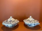 Old Chelsea dekschalen. 2 stuks. Diameter 24 cm Hoogte 15 cm, Antiek en Kunst, Ophalen of Verzenden
