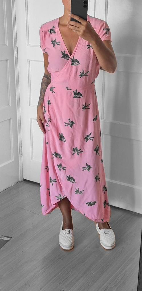 Mooie wikkeljurk van Fabienne Chapot maat 40, Kleding | Dames, Jurken, Zo goed als nieuw, Maat 38/40 (M), Roze, Onder de knie