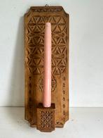 Friese kerfsnede houtsnijwerk kandelaar wandkandelaar 35 cm, Ophalen