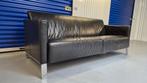 Zwarte leren Touche 3 zits design bank direct beschikbaar!!, Ophalen, Modern design, Gebruikt, Driepersoons