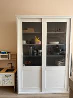 WOOOD Vince Schuifdeurkast – Grenen/Wit – 208x147x46 cm, Gebruikt, 100 tot 150 cm, Ophalen of Verzenden, 150 tot 200 cm